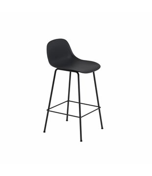 Muuto - Fiber counter stool with backrest - tube base