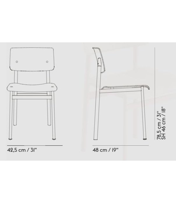 Muuto  Muuto Loft Eetkamerstoel gestoffeerd