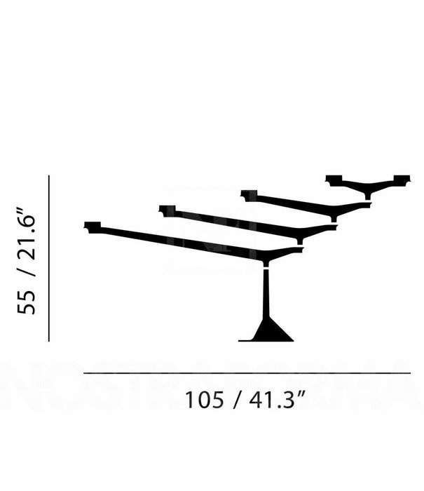 Tom Dixon  Tom Dixon - Spin candelabra kandelaar L105