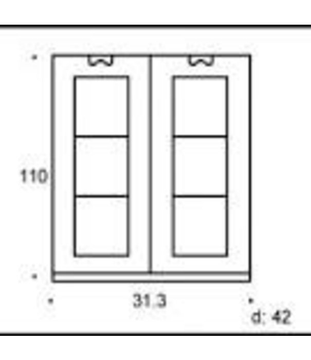 Asplund  Snow E cabinet 2 doors