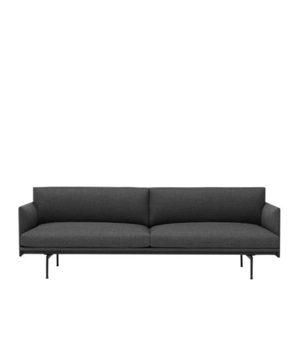 Muuto  Muuto - Outline 3 seater sofa - base black