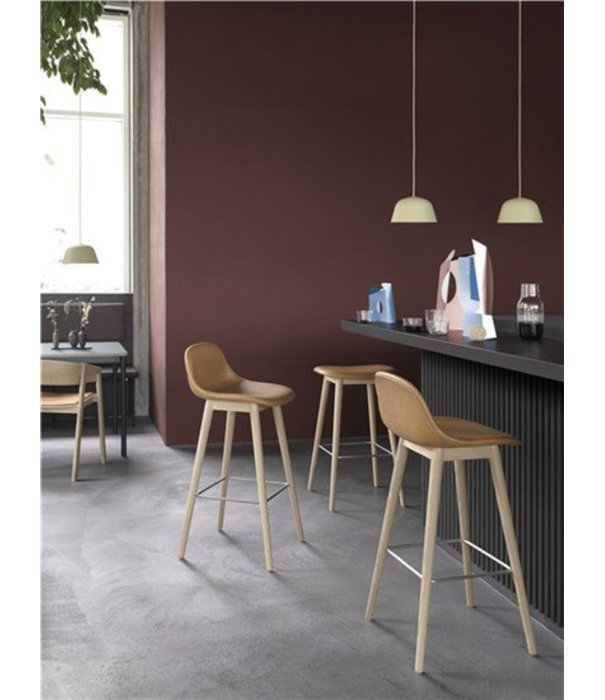 Muuto  Muuto Visu Barkruk Refine leer, eiken voet