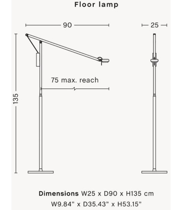 Hay   Fifty fifty floor lamp