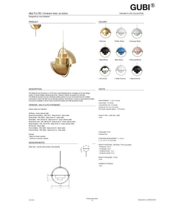 Gubi  Gubi Multi-Lite Pendant