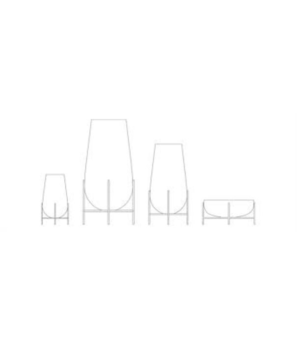 Audo Audo Échasse Schaal messing, gerookt glas