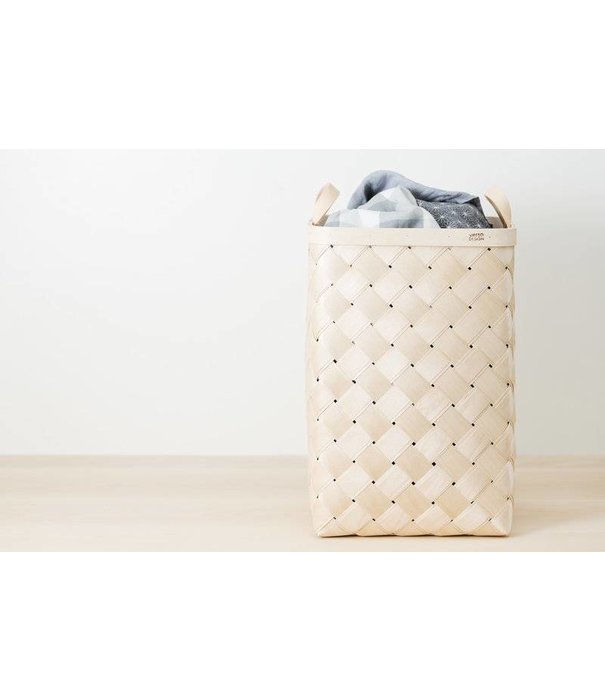 Verso Design  Lastu Baskets birch, leather handles