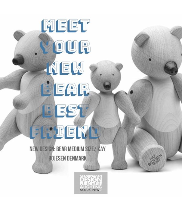 Kay Bojesen  Bear Small oak, maple