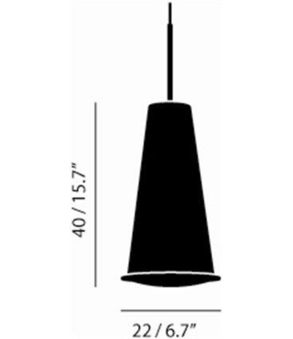 Tom Dixon  Tom Dixon - Cone small hanglamp zwart