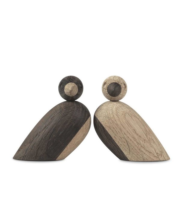 Kay Bojesen  Pair of sparrows oak, 2 pcs