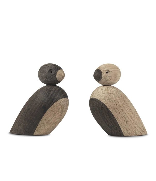 Kay Bojesen   Pair of Sparrows eiken, 2 stuks