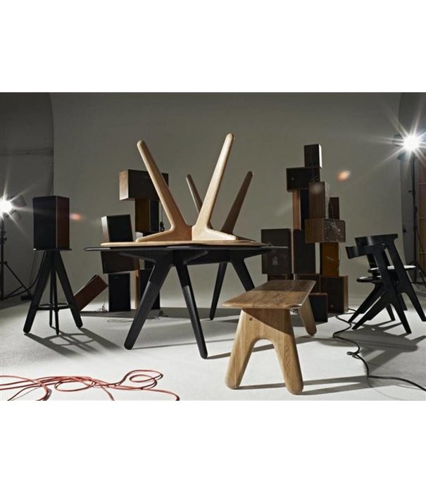 Tom Dixon  Tom Dixon - Slab barstool black lacquered oak H76 cm.