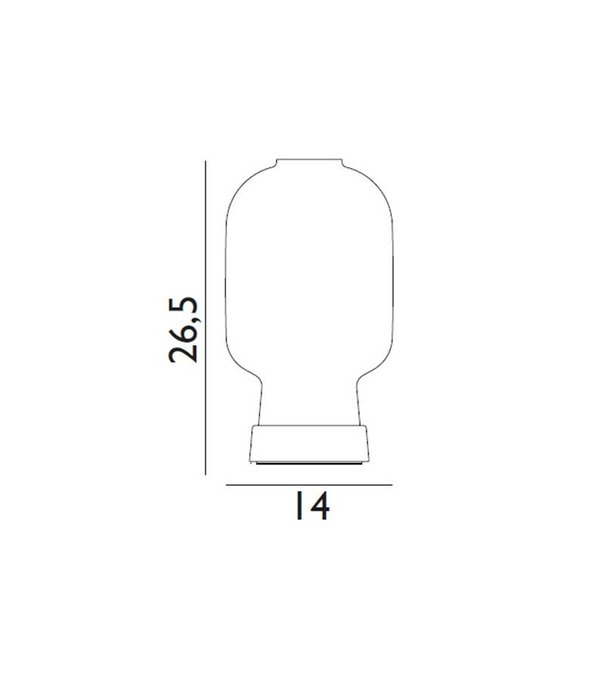 Normann Copenhagen  Normann Copenhagen - Amp tafellamp messing/gerookt glas