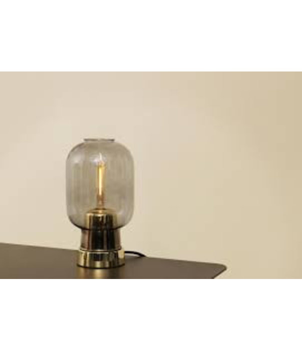 Normann Copenhagen  Normann Copenhagen - Amp tafellamp messing/gerookt glas