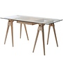 Design House Stockholm - Arco desk oak - glass table top