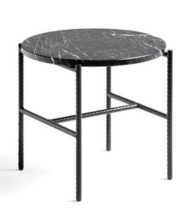 Rebar side table - black marble Ø45