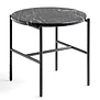 Hay - Rebar side table soft black steel - black marble top