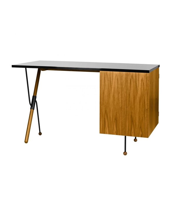 Gubi  Grossman Bureau 62 bureau zwart, mat Amerikaans walnoot