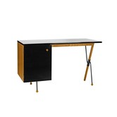 Grossman Bureau 62 bureau zwart, mat Amerikaans walnoot
