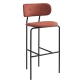 Gubi - Coco barstool upholstered  - base black