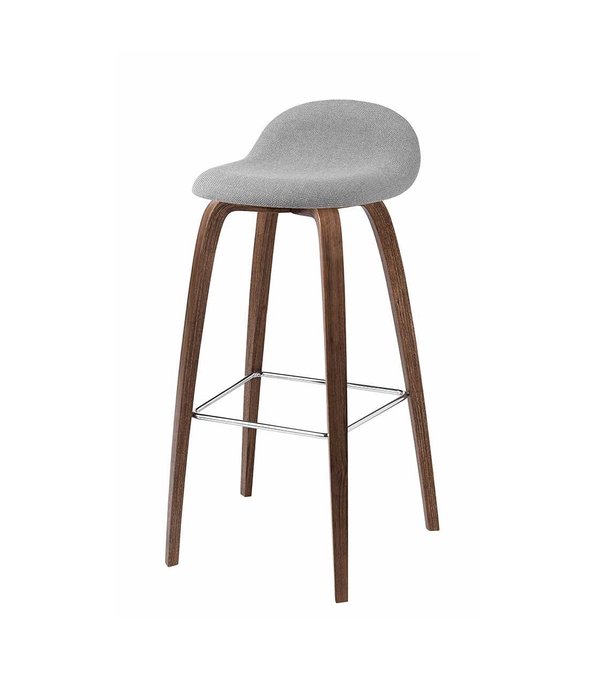 Gubi  Gubi - 3D Bar stool upholstered wood base