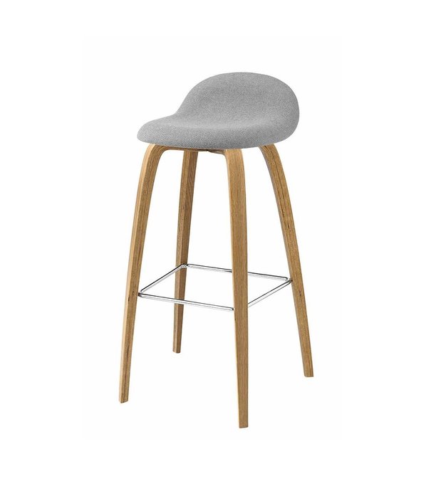 Gubi  Gubi - 3D Bar stool upholstered wood base