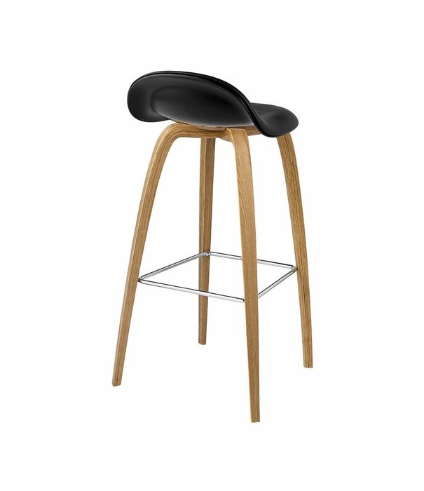 Gubi  Gubi - 3D Bar stool upholstered wood base