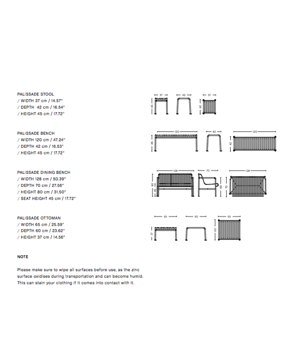 Hay  Hay - Palissade armchair hot galvanised