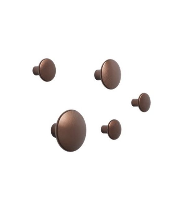Muuto The Dots Metal Wandhaken, set van 5