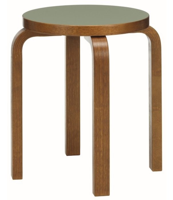 Artek  Artek - Stool E60 kruk berken - walnoot gebeitst