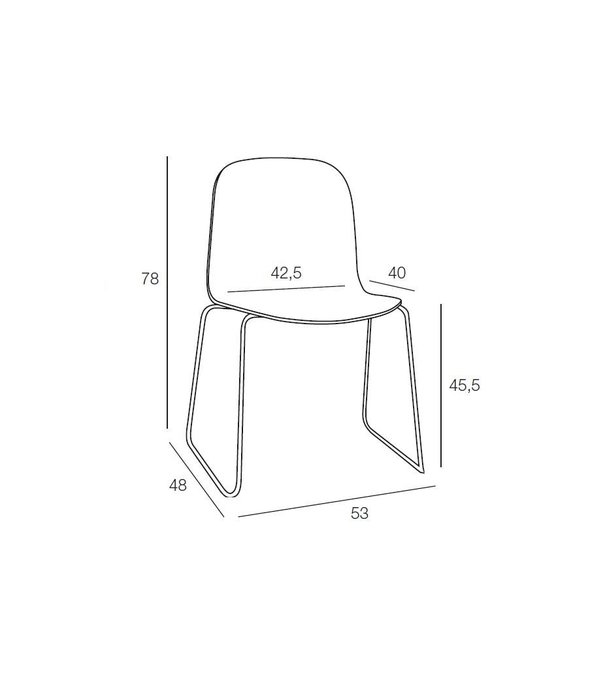 Muuto  Muuto Visu Dining Chair sled base