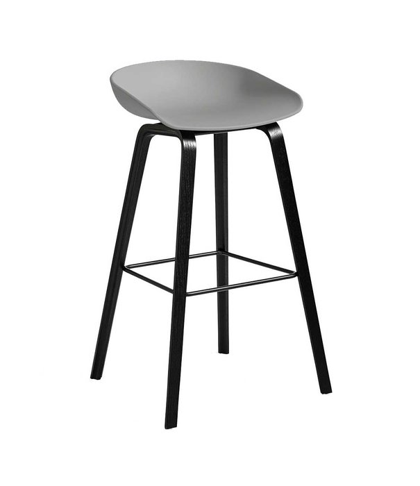 Hay  Hay - AAS 32 Low barstool black oak base H65