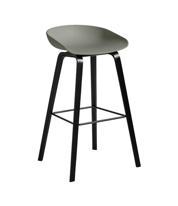 Hay  Hay - AAS 32 Low barstool black oak base H65