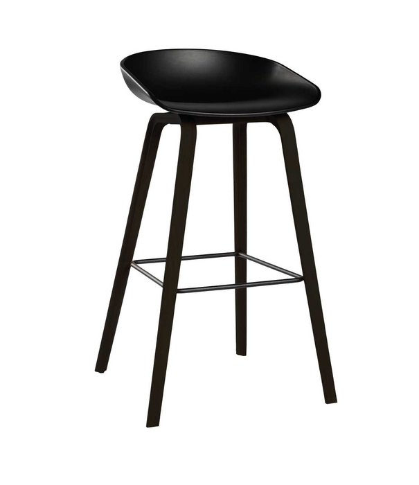 Hay  Hay - AAS 32 Low barstool black oak base H65