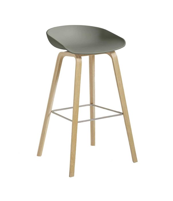 Hay  Hay - AAS 32 High barstool lacquered oak base 75 cm.