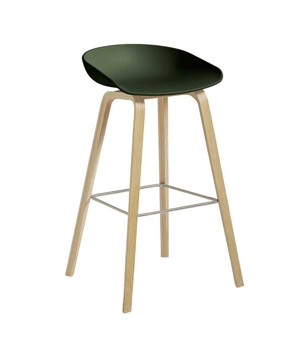 Hay  Hay - AAS 32 Low bar stool, lacquered oak base H65