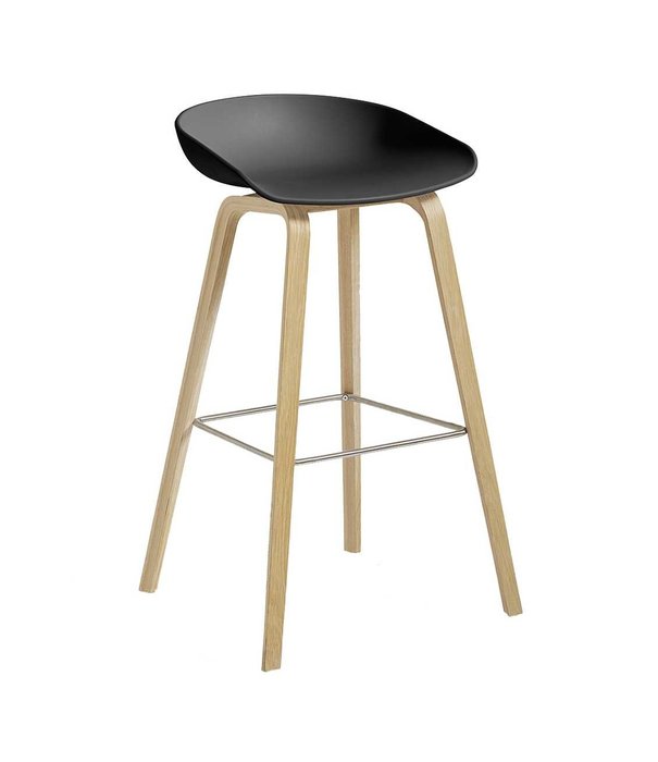 Hay  Hay - AAS 32 Low bar stool, lacquered oak base H65