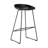 Hay - AAS 38 High barstool black steel base H75