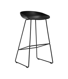 Hay - AAS 38 High barstool black steel base H75