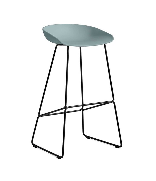 Hay  Dining Campaign,  AAS 38 High Bar Stool black steel base