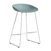 Hay AAS 38 Low Bar Stool white base