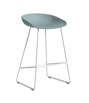Hay AAS 38 Low Bar Stool white steel base 65cm