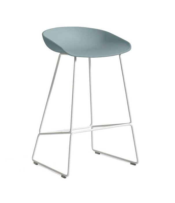 Hay  Hay - AAS 38 Low barstool white steel base H65