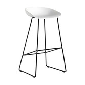 Hay - AAS 38 Low barstool black steel base H65