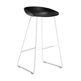 Hay AAS 38 High Bar Stool white base