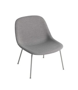 Muuto -  Fiber lounge stoel gestoffeerd - tube voet