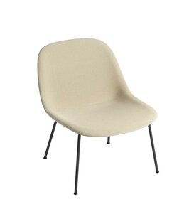 Muuto Fiber Lounge Stoel gestoffeerd, tube poten