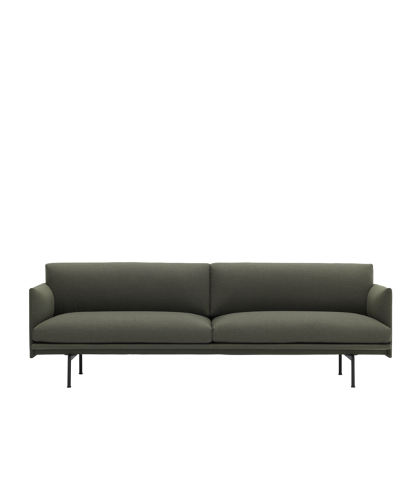 Muuto  Muuto - Outline 3 seater sofa - base black