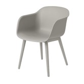 Fiber armchair wood base