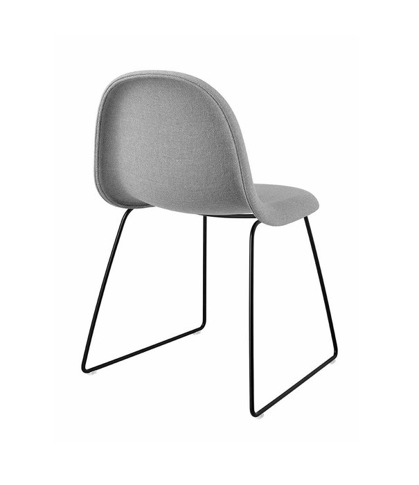 Gubi  Gubi - 3D dining chair upholstered -  base sledge