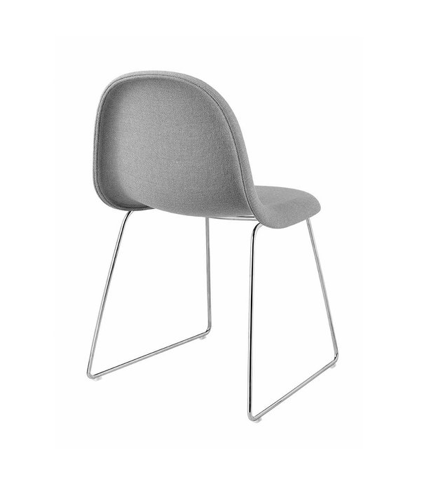 Gubi  Gubi - 3D dining chair upholstered -  base sledge